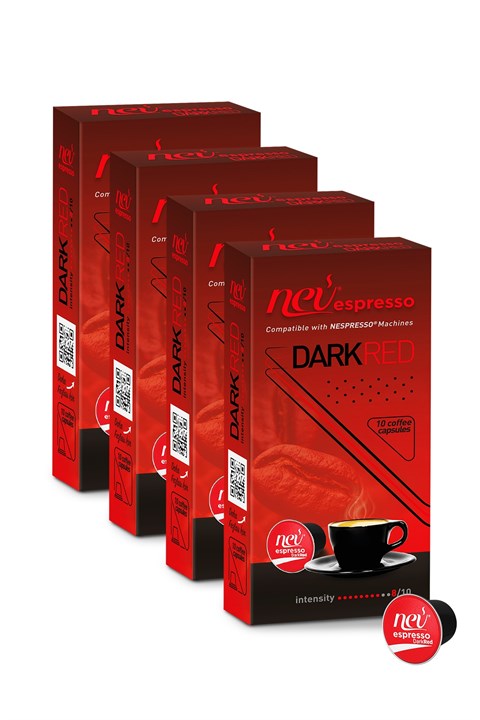 Nev Kahve DarkRed Kapsül Kahve 4x10 4 Kutu