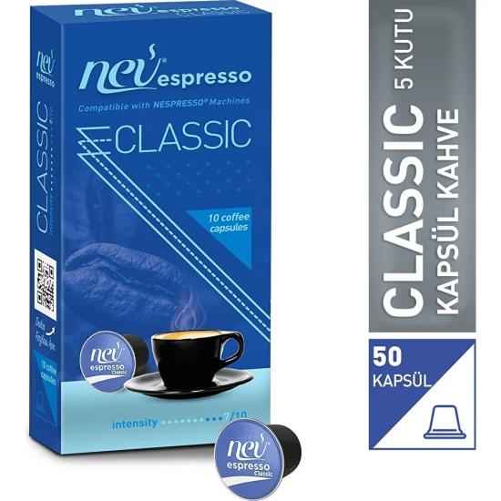 Nev espresso Klasik Kapsül Kahve 5 Kutu 50 adet