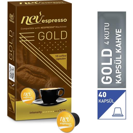 Nev espresso Gold Kapsül Kahve 4 Kutu 40 adet 